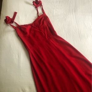 Reformation Nikita Dress in Cherry